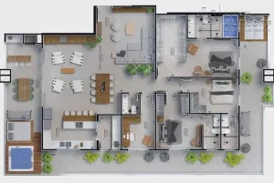 Apartamento à venda 3 quartos sendo 3 suítes  Centro, Florianópolis/SC