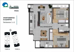Apartamento 2 quartos Carianos Florianópolis Quintal Carianos - Pátio